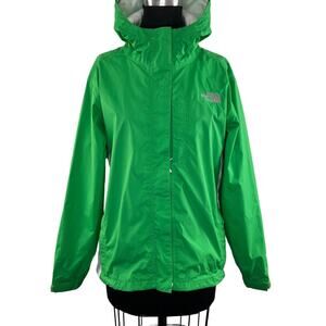 The North Face Green Abuk HyVent Full Zip Lightweight Rain Jacket Womens L